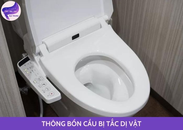 thông bồn cầu bị tắc dị vật