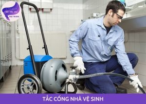 tắc cống nhà vệ sinh