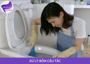 xử lý bồn cầu tắc