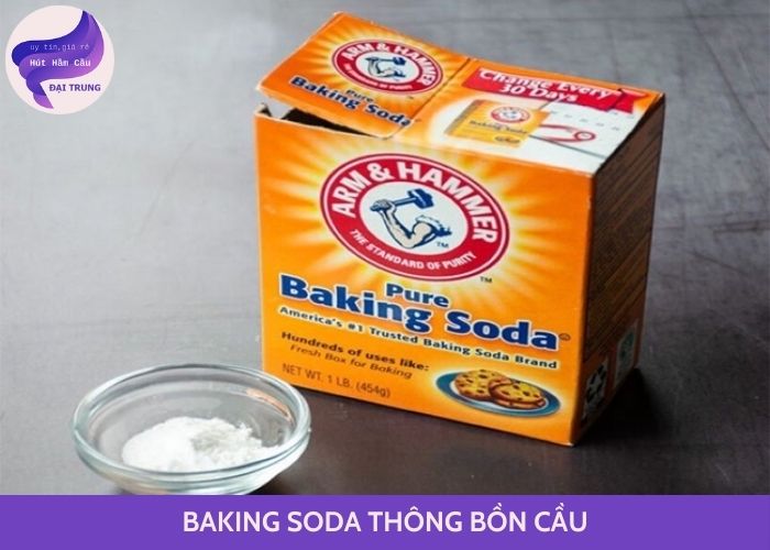 baking soda thông bồn cầu