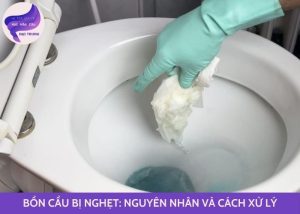 bồn cầu bị nghẹt