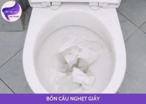 bồn cầu nghẹt giấy