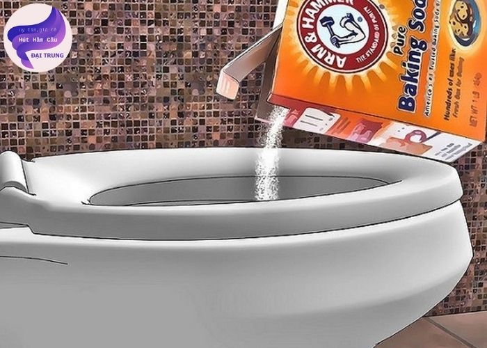 thông bể phốt bằng baking soda