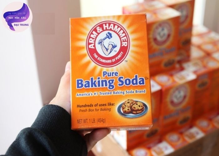 thông bể phốt bằng baking soda