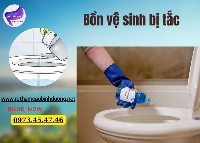 bồn vệ sinh bị tắc