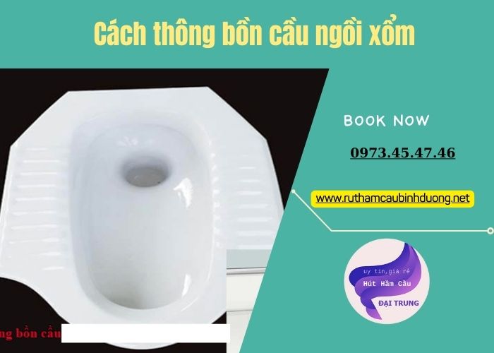 cách thông bồn cầu ngồi xổm