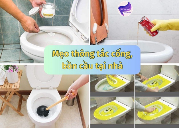 mẹo làm thông bồn cầu