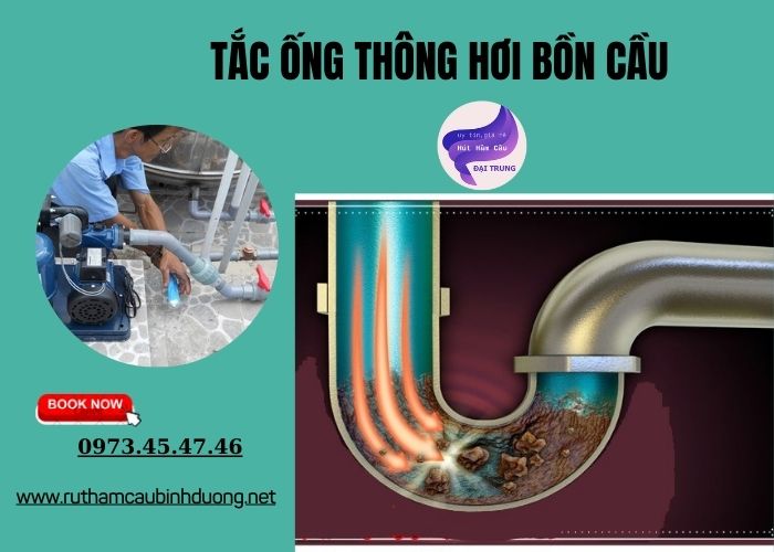 tắc ống thông hơi bồn cầu