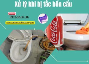 xử lý khi bị tắc bồn cầu