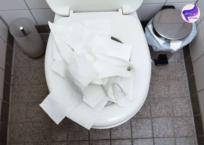 Cách thông bồn cầu bị nghẹt giấy