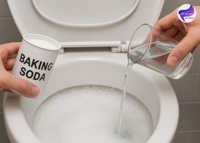 Cách thông tắc bồn cầu bằng Baking Soda và giấm (4) Cách thông tắc bồn cầu bằng Baking Soda và giấm (4)