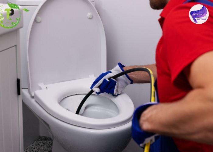 Cách thông tắc bồn cầu bằng dây (4) Cách thông tắc bồn cầu bằng dây (4)