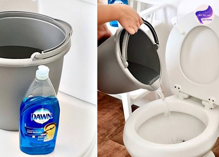 Thông bồn cầu bằng nước rửa chén (7)