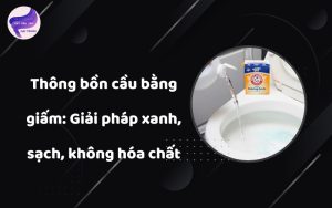 thông bồn cầu bằng giấm