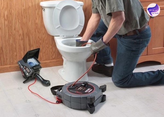 Cách thông tắc bồn cầu bằng dây lò xo tự làm (4)