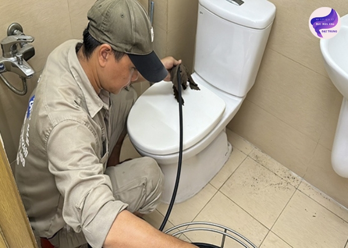 Thông bồn cầu bị nghẹt tóc (5)