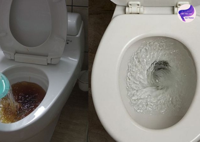 Thông tắc bồn cầu bằng giấm ăn (3)