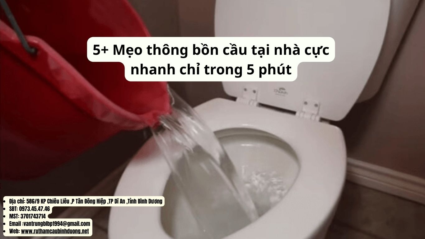 mẹo thông bồn cầu tại nhà 5 phút