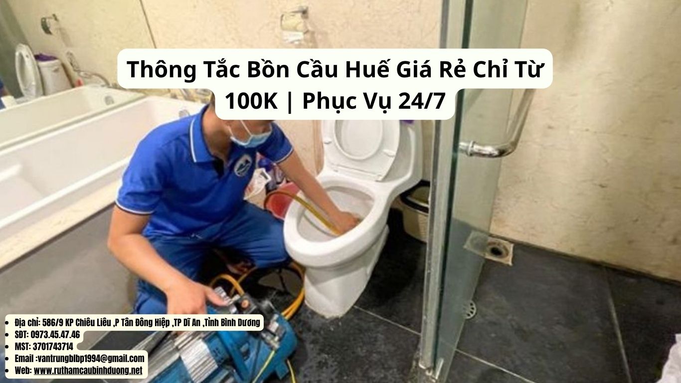 thông tắc bồn cầu huế