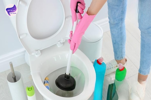 cách thông bồn cầu bị nghẹt cát (9)