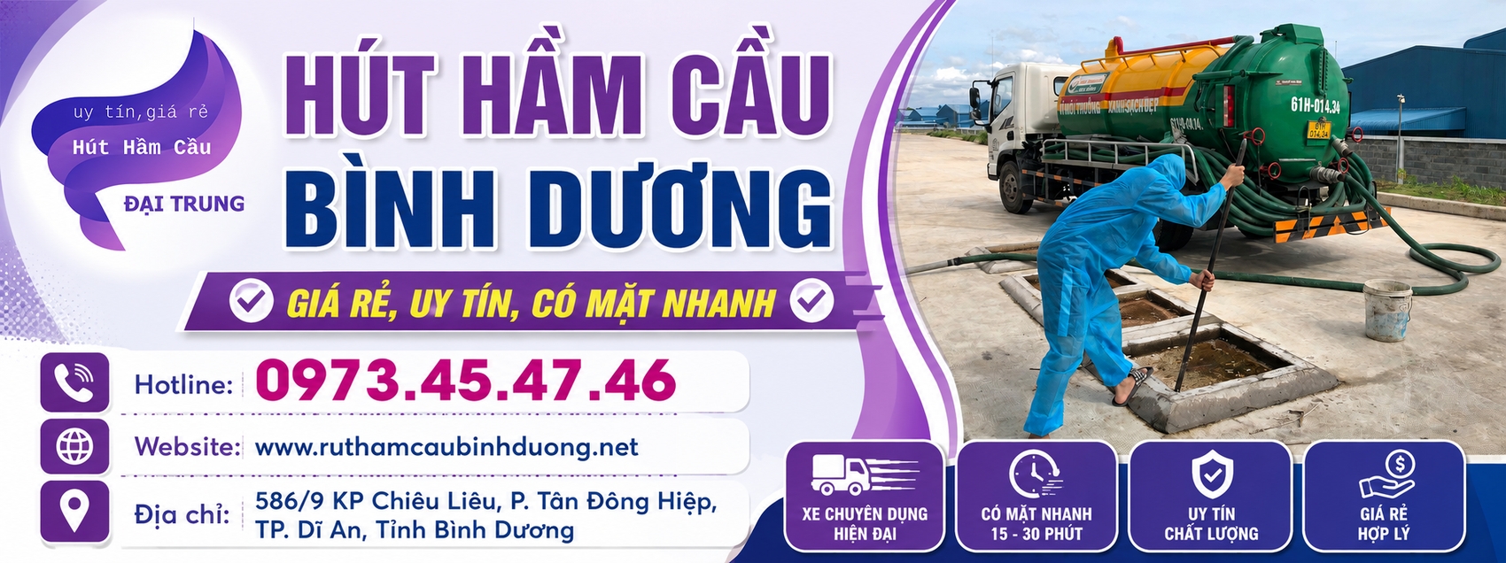 Banner hút hầm cầu Bình Dương 101